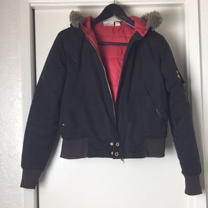 Puma jacket with real down feathers&faux fur trim